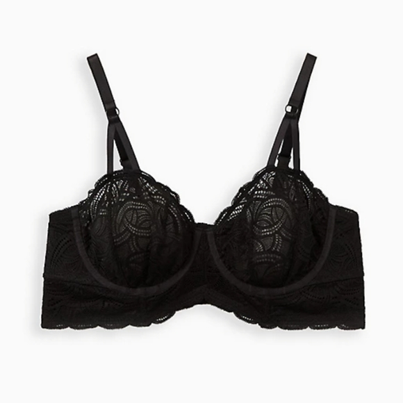 Torrid Black Lace Underwire Bralette Sz 1X - Picture 4 of 7